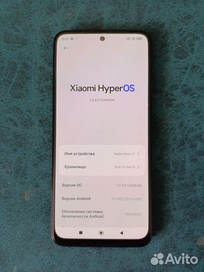 Xiaomi Redmi Note 11, 4/64 ГБ