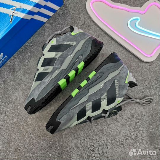 Кроссовки Adidas Niteball Grey Green