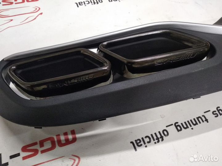 Диффузор черные насадки C Coupe c205 C63 AMG