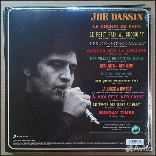 Виниловая пластинка Sony Joe Dassin Les Champs-Elysees (Black Vinyl)