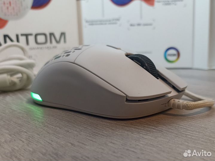 Мышь игровая ZET gaming Phantom белый