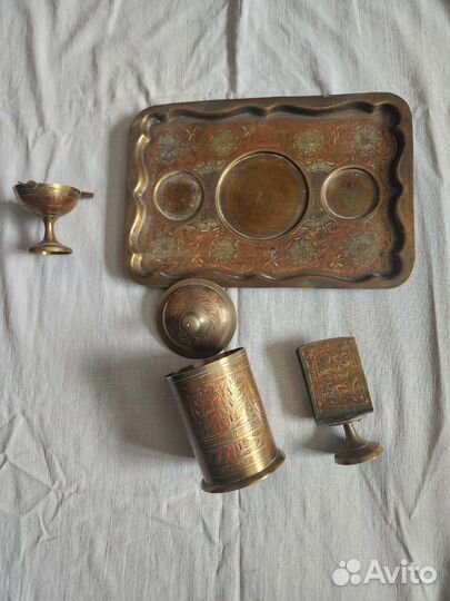 Набор для курения. Латунь. Индия. Винтаж. 1974г