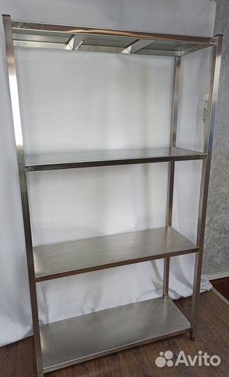 Стеллаж 4 уровня из нержавеющей стали