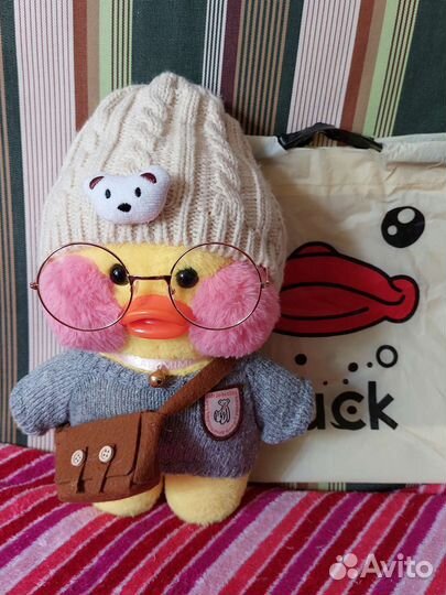 Мягкая игрушка уточка lalafanfan