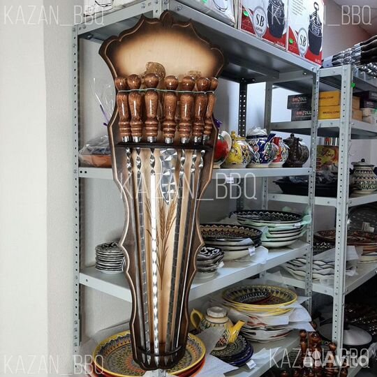 Шампуры на щите, подарок для мужчин