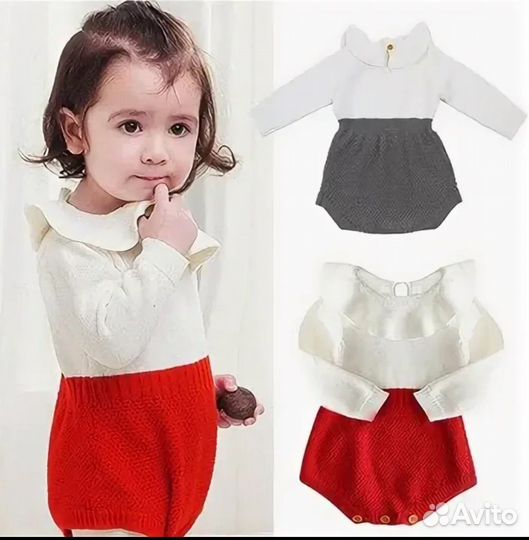 Боди вязаное 68 74