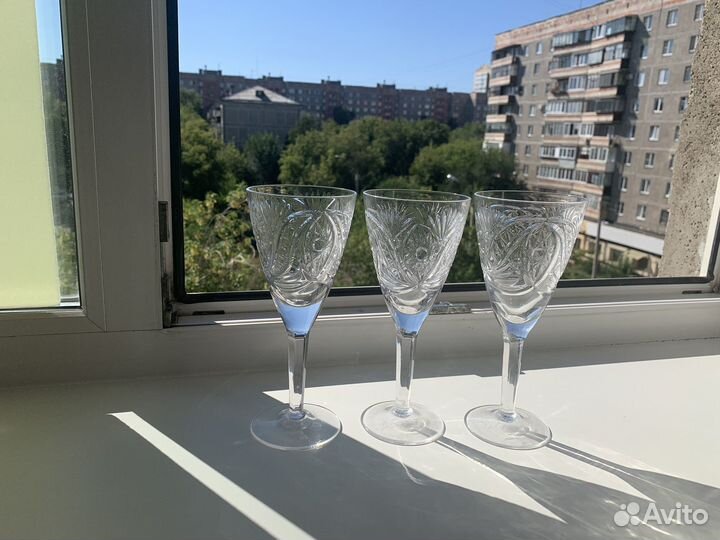 Хрустальные рюмки СССР разные