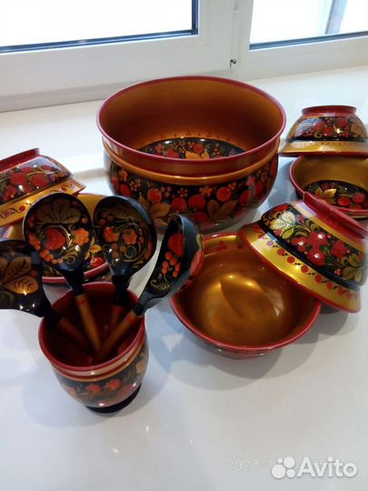 Набор столовой посуды Хохлома