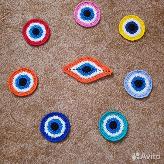 Нашивки, для одежды,от сглаза вязаные крючком