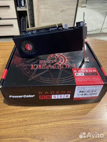 Видеокарта radeon rx 550, 4гб