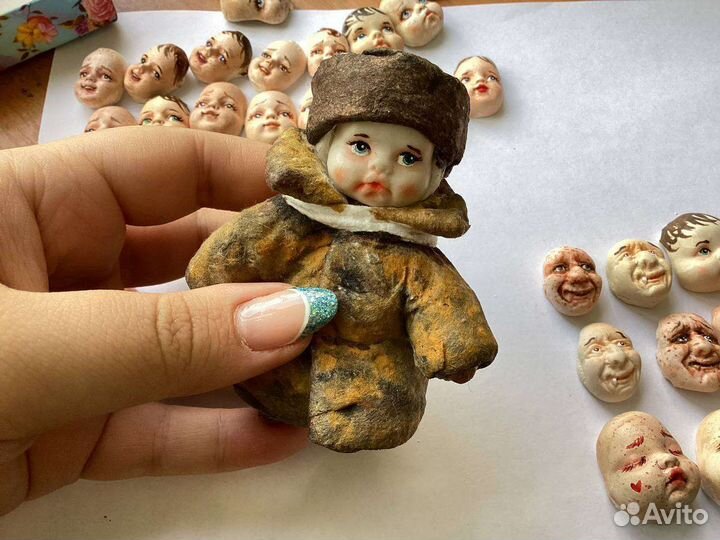 Лица для ватных игрушек