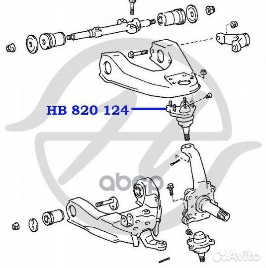 Hanse HB 820 124 Опора шаровая верхнего рычага
