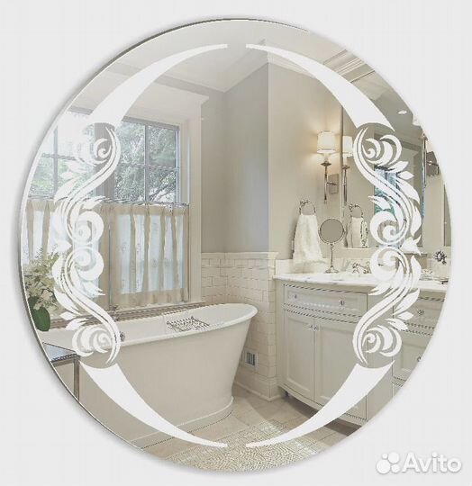 Зеркало silver mirrors D650 пескоструйный рисунок