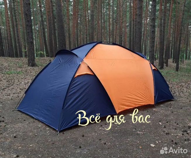 Палатка 2х комнатная с большим коридором