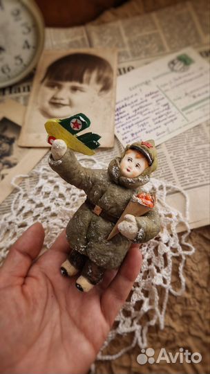 Ватные елочные игрушки