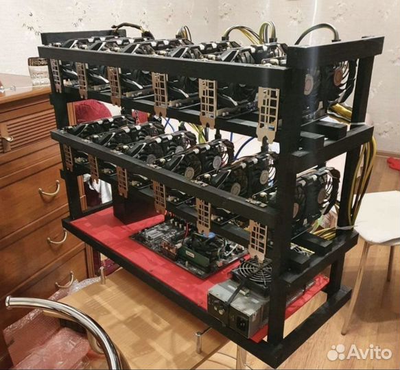 Премиум каркас для майнинг фермы из дерева на 2-20