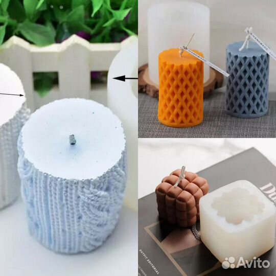 Формы силиконовые для гипса и свечей, молд