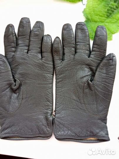 Перчатки женские кожаные бу