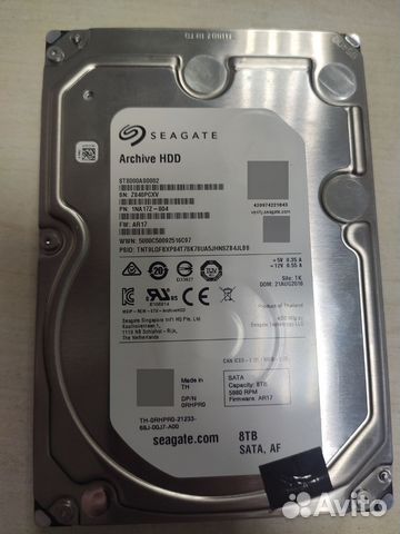 Жесткий диск seagate 8tb купить в Москве | Электроника | Авито