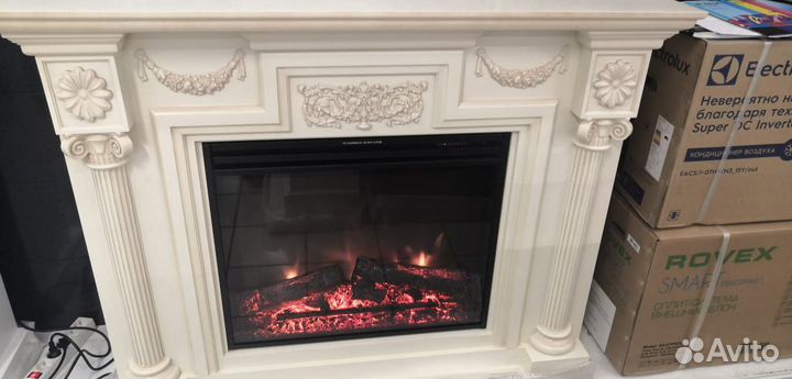 Электрокамин London + очаг Jupiter FX N
