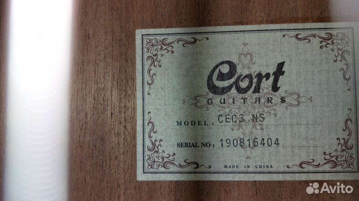 Электроакустическая гитара классика Cort CEC3 NS