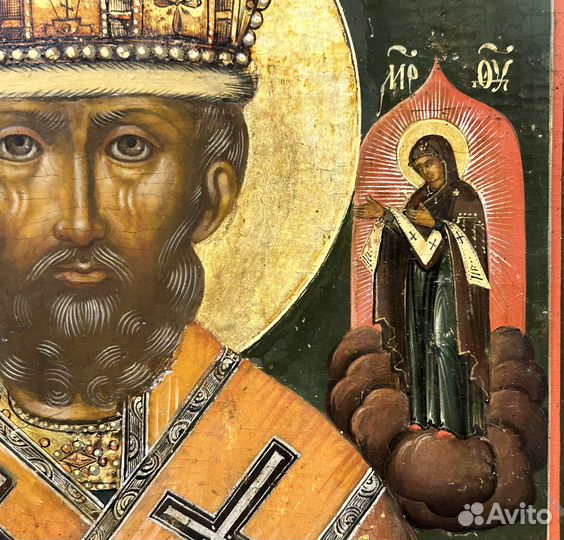 Икона Николай Чудотворец 18 век