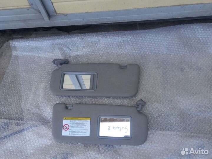 Хендай солярис- солнцезащитные козырьки