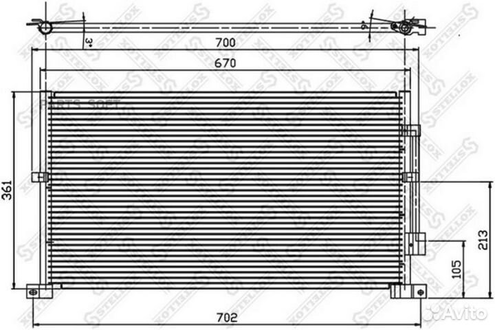 10-45218-SX радиатор кондиционера\ Ford Mondeo 1.8