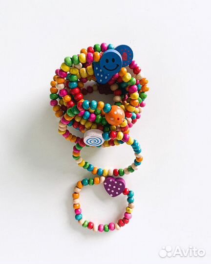 Браслеты и колечки детские. Новые