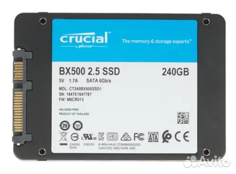 SSD Crucial BX500 240Gb