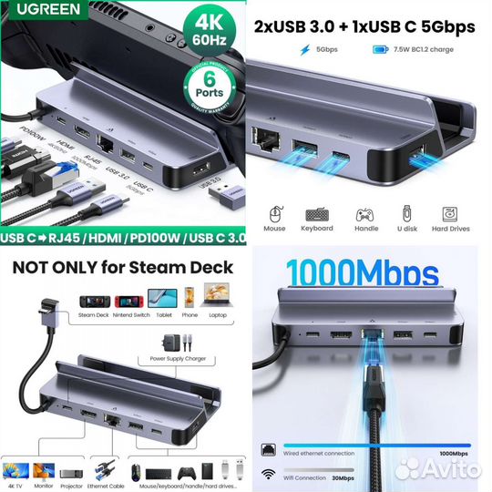 Док-станция Ugreen для Steam Deck (новая)