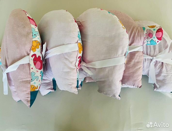Подарок. Подушка. Бортики слоники