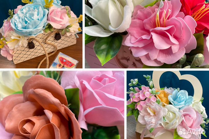 Букеты композиции цветы из мыла подарки