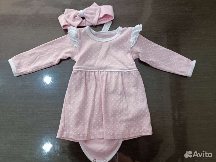 Платье боди для девочки 68