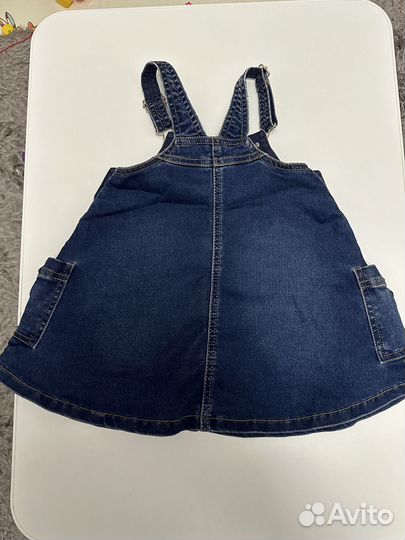 Джинсовый сарафан для девочки 80