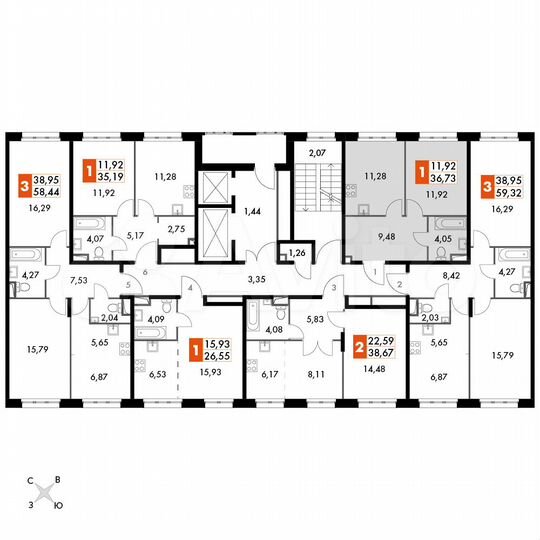 1-к. апартаменты, 36,7 м², 8/15 эт.