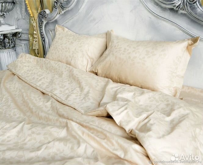 «Крем-брюле» сатин-жаккард, 100 хлопок