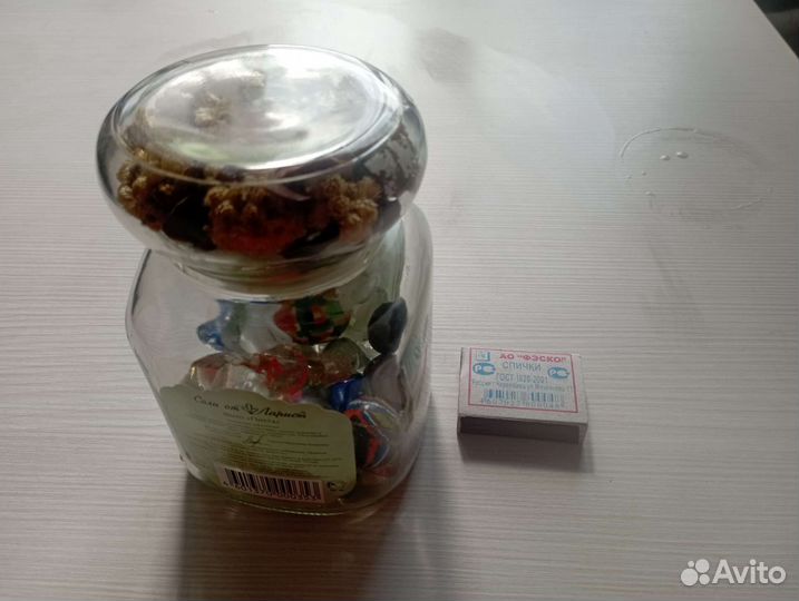 Банка, стеклышко, сувенир