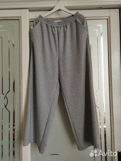 Трикотажные брюки палаццо х/б новые 54 -56 р