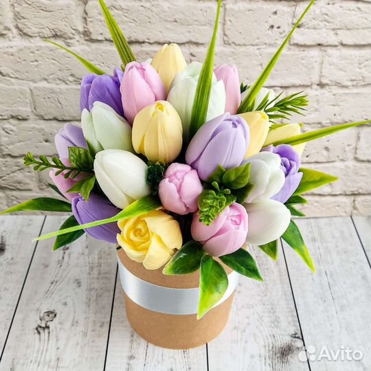 Сувенирные тюльпаны из мыла