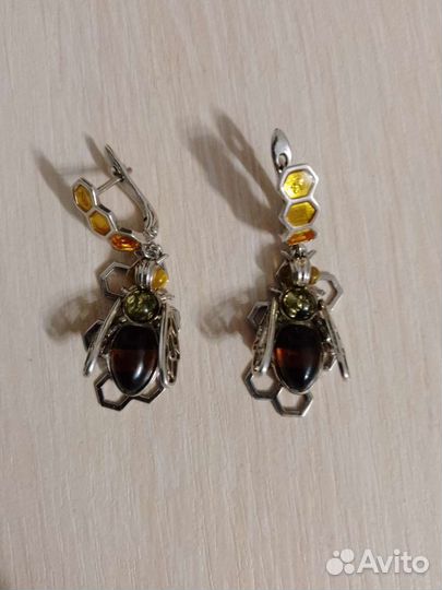 Серьги серебро