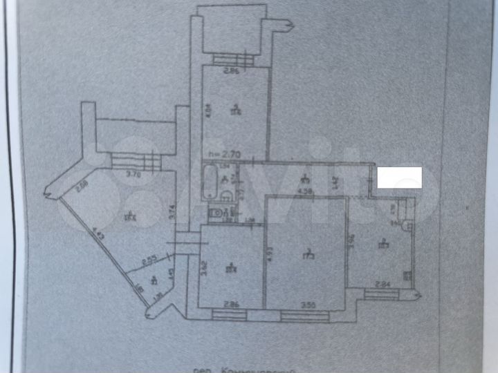 4-к. квартира, 84 м², 6/9 эт.
