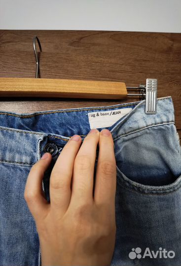 Модные летние джинсы светло голубые Reg&bone 42