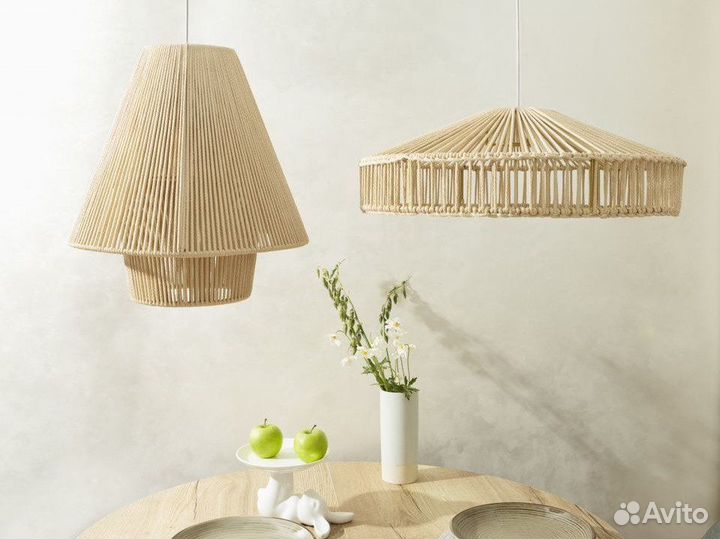 Плетеный абажур