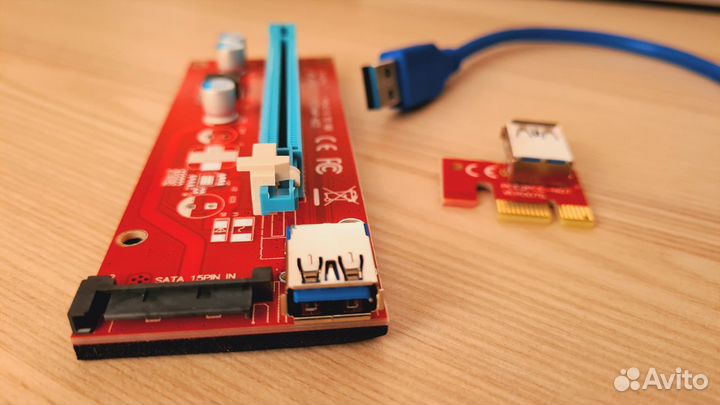 Новый Райзер VER 007s SATA, Кабель USB 30 см