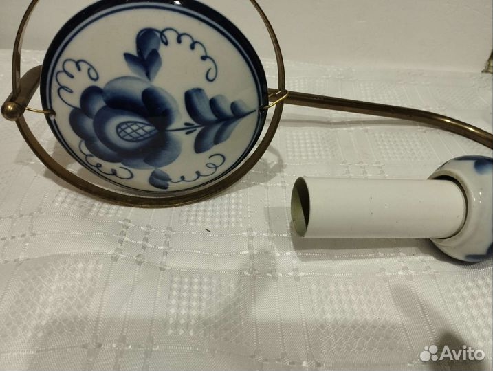 Светильник настенный СССР Гжель,фарфор