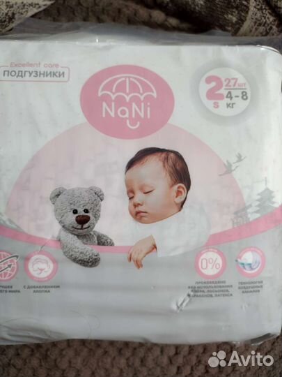 Подгузники Нани размер 2
