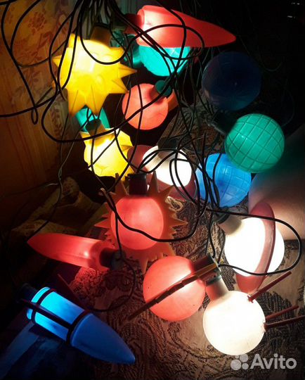 Электрогирлянда космос солнечная система СССР