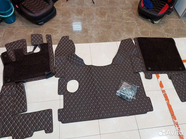 3d коврики из экокожи Daf105 механика