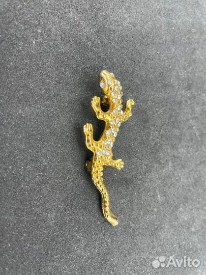 Брошь ящерица саламандр серербро винтаж Европа